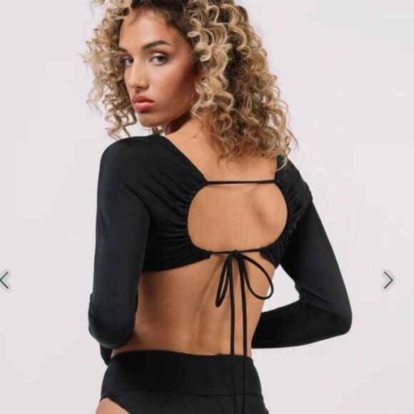 We Are Hot as Hell (HAH) Free People Red Swim Top NWT Sz M - Picture 4 of 4